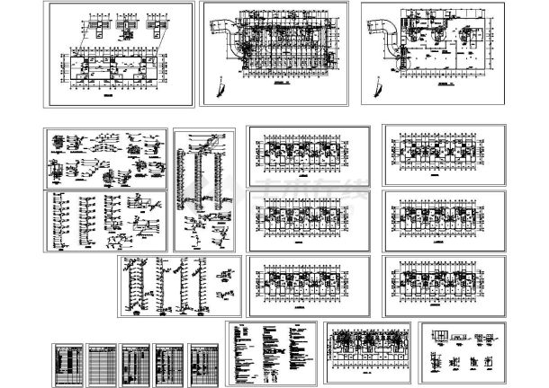 十一层大型住宅给排水设计CAD施工图-图一