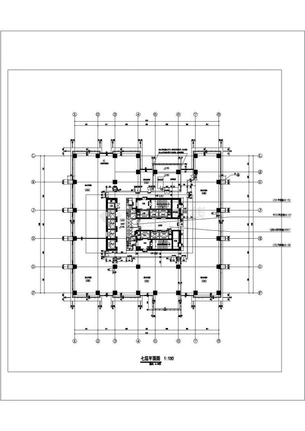某框架核心筒结构广播电视中心工程施工组织设计施工图-图一