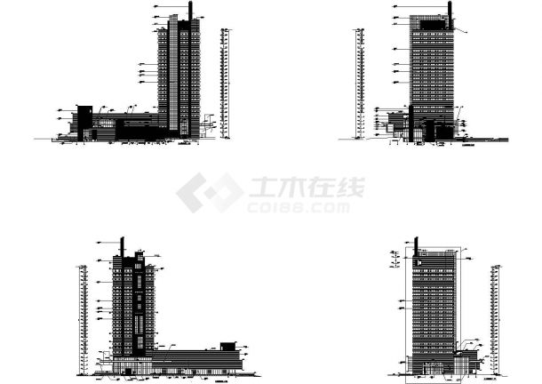 某框架核心筒结构广播电视中心工程施工组织设计施工图-图二