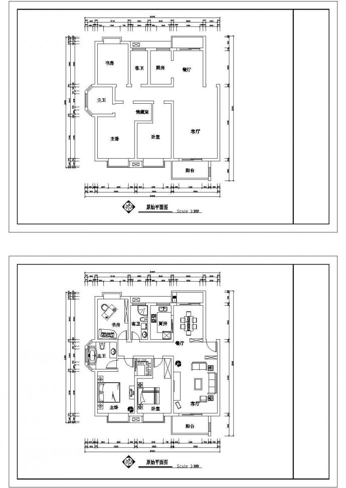 阳光城户型2户型建筑设计CAD方案图_图1
