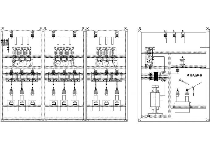 电容器柜详细CAD安装图_图1