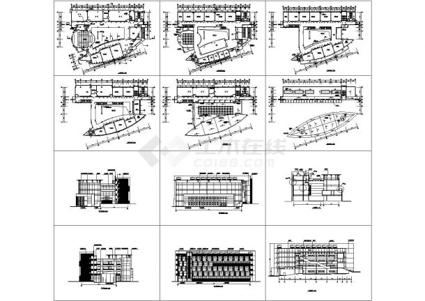 某五层美术教学楼建筑方案图-图一