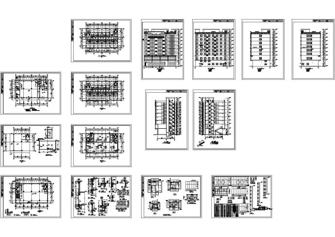 东莞市某八层酒店建筑施工图纸(CAD，15张图）_图1