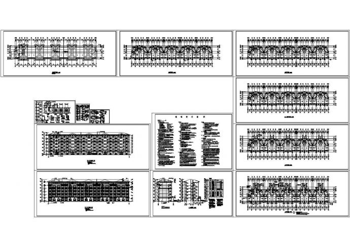 某六层住宅楼建筑设计CAD方案图_图1
