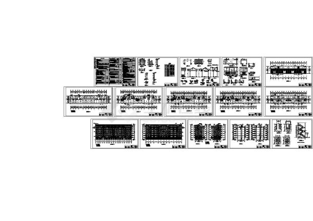 六层住宅楼全套建筑施工图(CAD，15张图纸)-图一