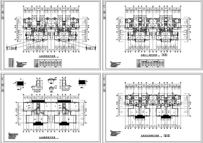 南方某高层住宅小区B1,B2标准和标准式平面建筑设计CAD方案图_图1