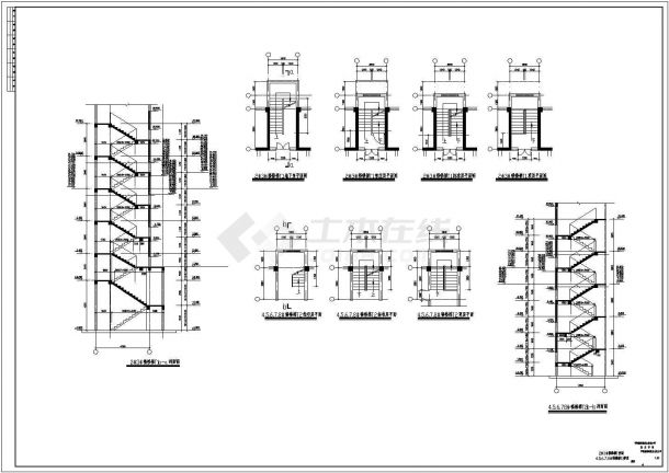 光芒在现住宅建筑设计CAD方案楼梯大样图-图一