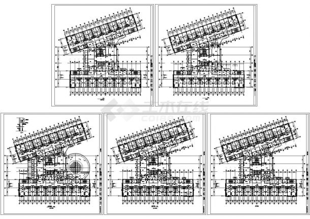 保定市第一中心医院建筑平面设计CAD图-图一