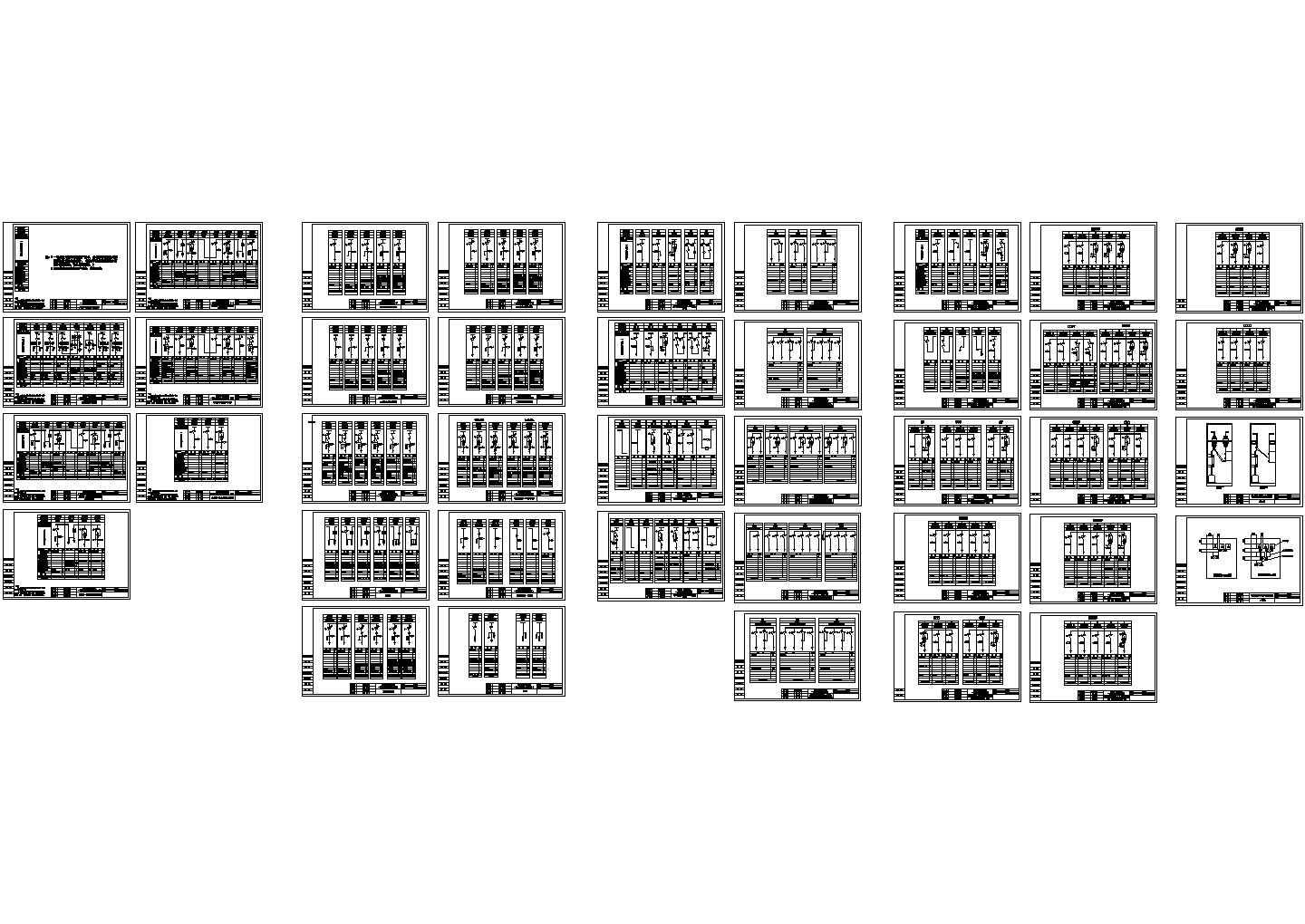 XGN15-12环网柜一次系统组合接线CAD图