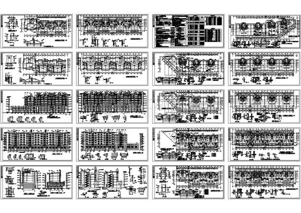 某七层底商板式住宅建筑施工图CAD版-图一