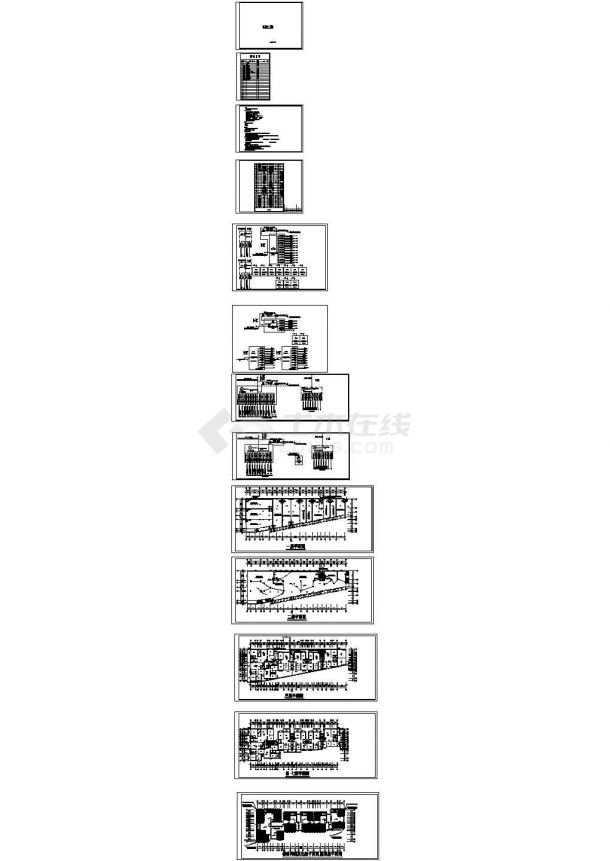 [贵州]某现代广场综合住宅楼建筑施工套图CAD版-图二