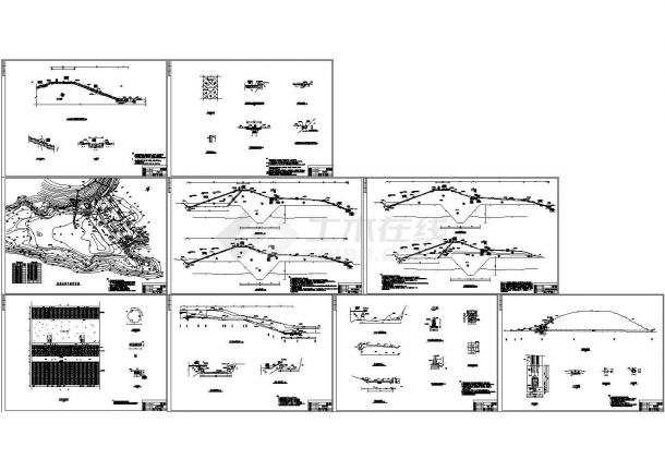 某水库土坝加固施工图设计CAD全套图纸-图一