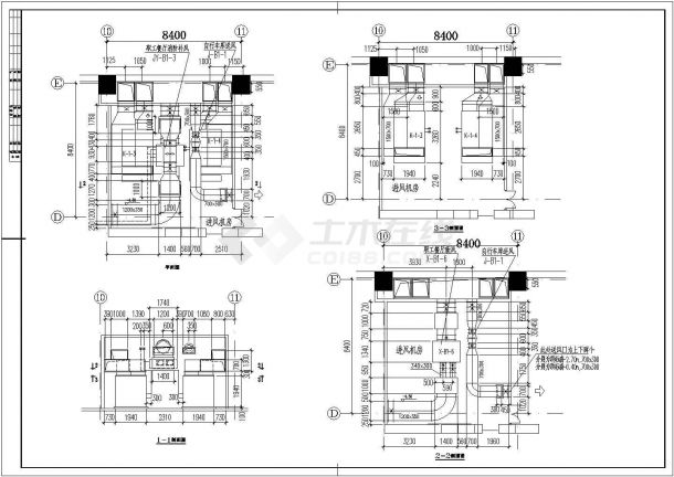 [北京]高层综合建筑空调通风及防排烟系统设计施工cad图（采暖设计人防设计）-图二