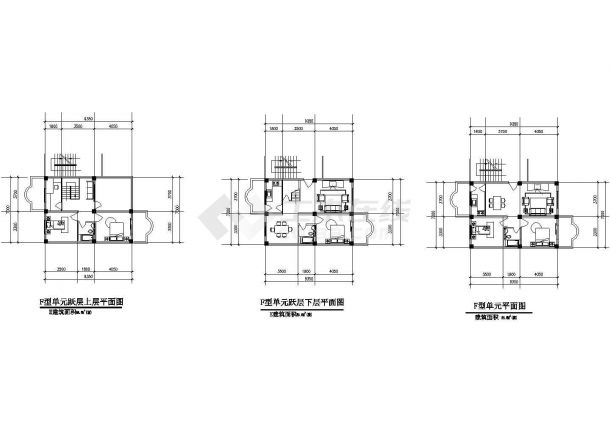 某住宅楼经典板式多层单户有跃层CAD户型图-图二