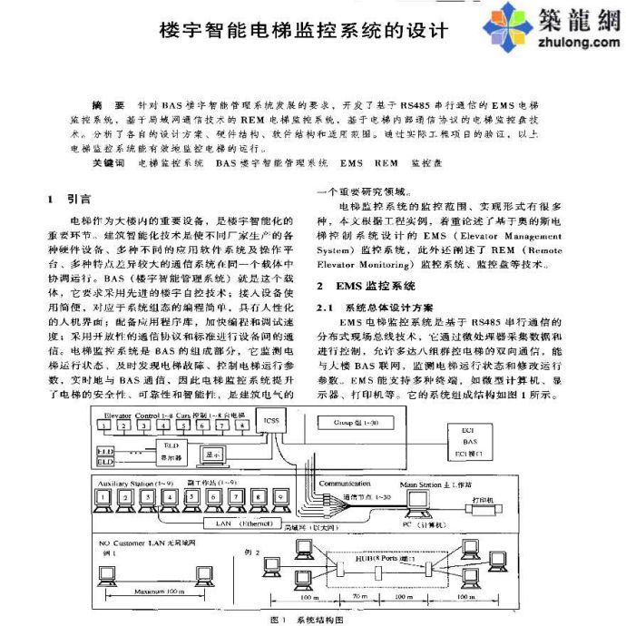 楼宇智能电梯监控系统的设计_图1