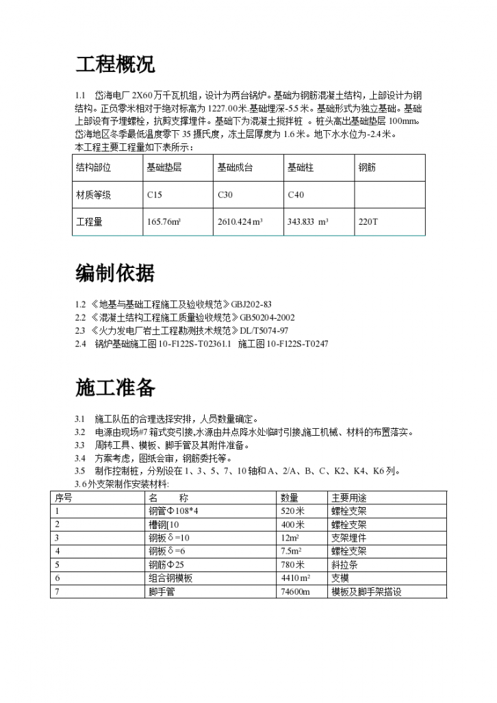 深圳某澡堂锅炉房基础施工技术措施设计方案-图二