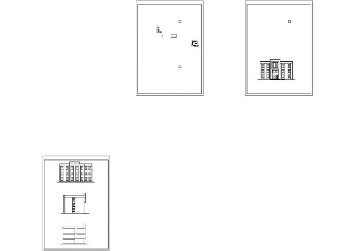 某700㎡三层现代造型风格简洁派出所设计cad全套建筑方案图纸（甲级院设计）_图1