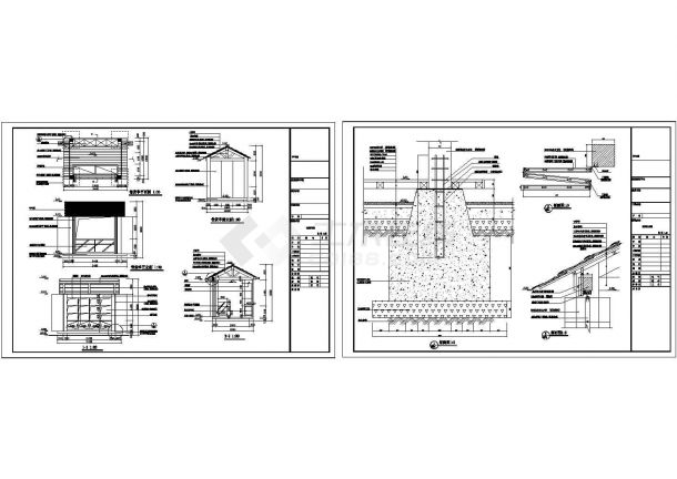 售货亭CAD施工设计详图-图二