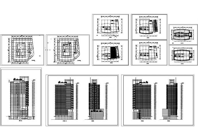 某小型酒店办公楼设计方案CAD图_图1