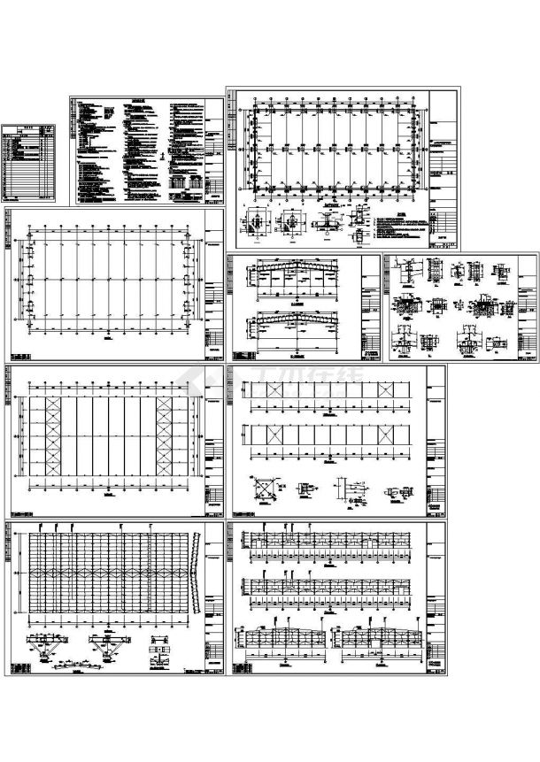 30米跨轻钢结构农贸市场结构施工图（设计说明）-图一