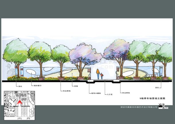 深圳小区手绘方案设计-图二