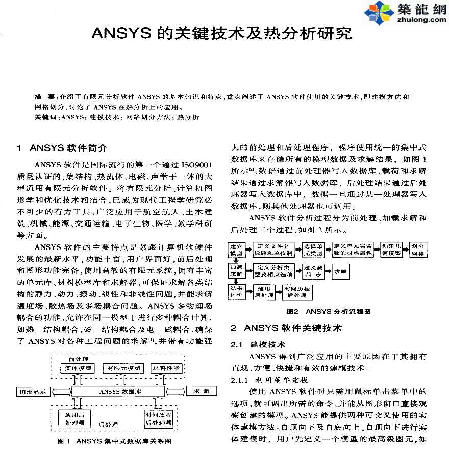 ANSYS软件应用之关键技术及热分析研究-图一