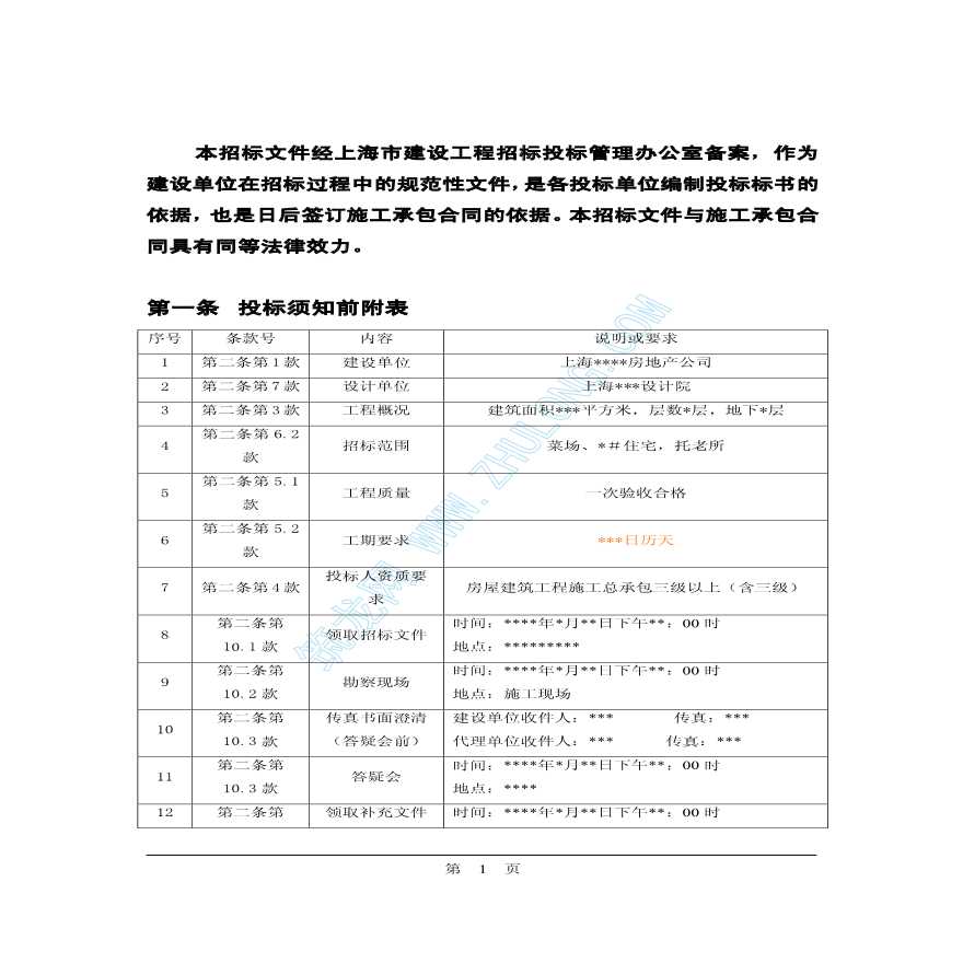 上海某房产项目招标文件（邀请招标）-图二