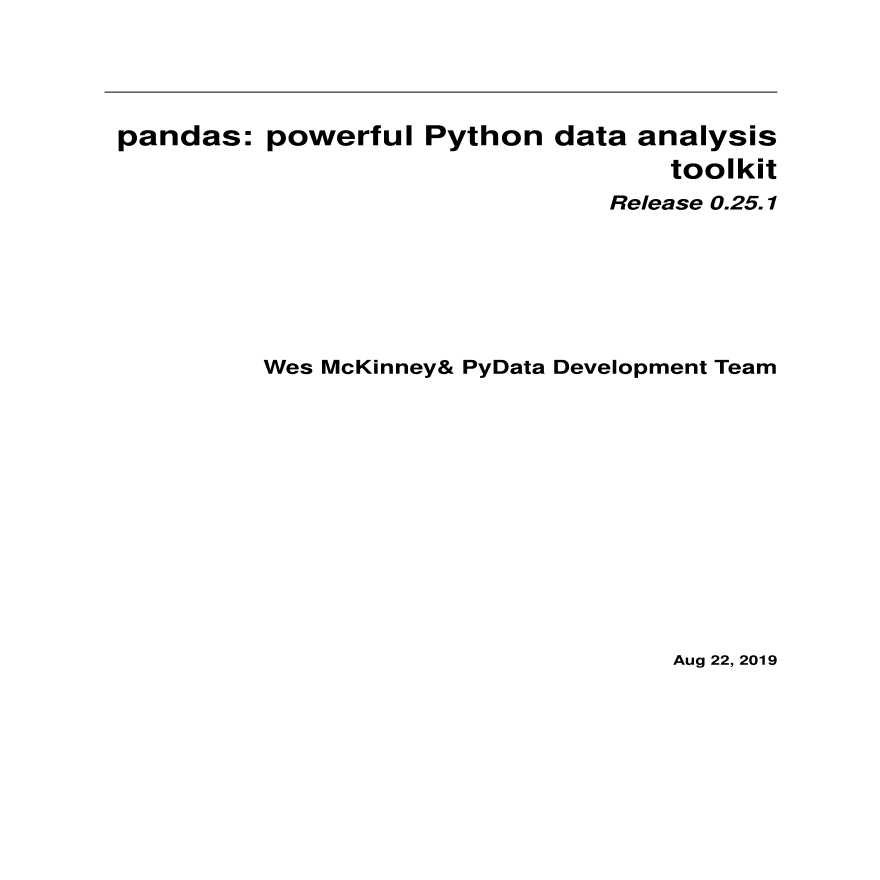 Python 编程相关，pandas数据处理