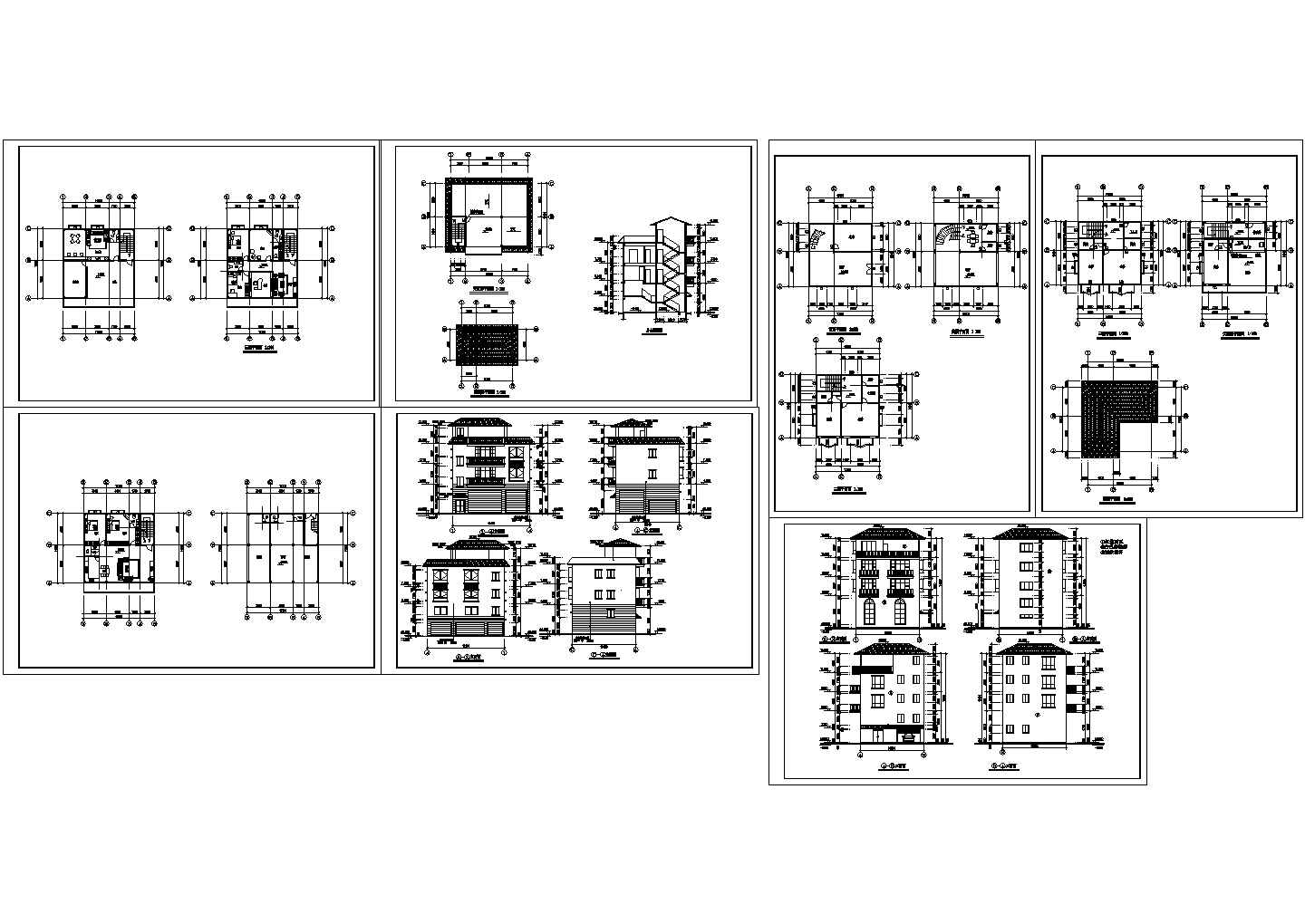 小住宅建筑施工设计图（2套）