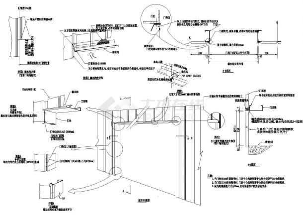 按照模数确定的挑檐门_板与饰边的安装CAD施工图设计-图一