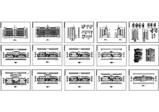 某市消防大队5369㎡七层框架结构办公楼设计cad全套建筑施工图（含设计说明）-图一