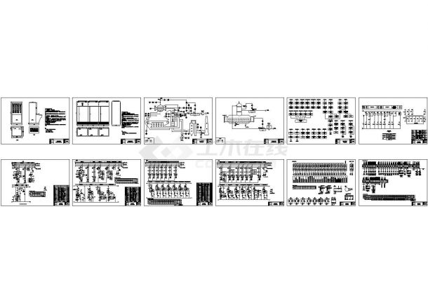 大型集团公司锅炉房设计施工cad图纸，共十二张-图一