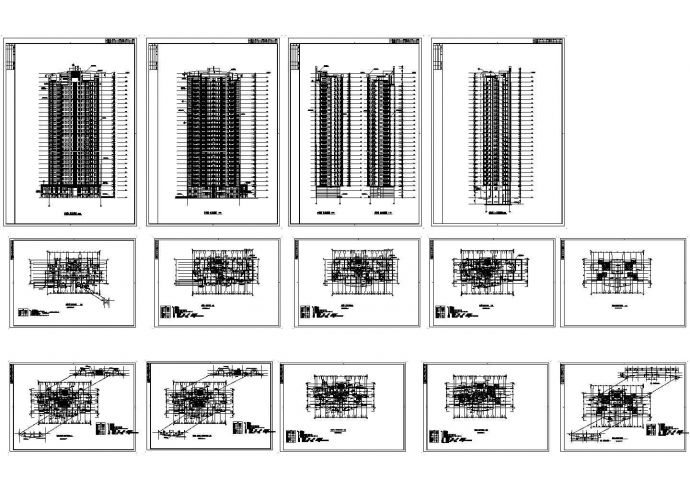 某高层住宅楼建筑施工图（CAD，14张图纸）_图1
