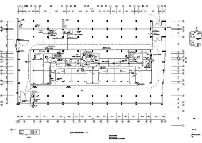 大型住宅群住宅地下车库电气施工图电施3地下层动力配电平面图_图1
