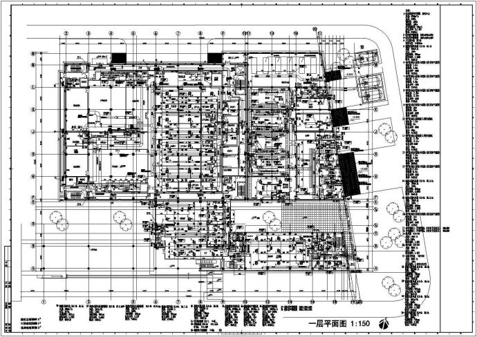 上海某多层办公楼空调通风及防排烟系统设计全套cad施工图（大院出品人防设计）_图1