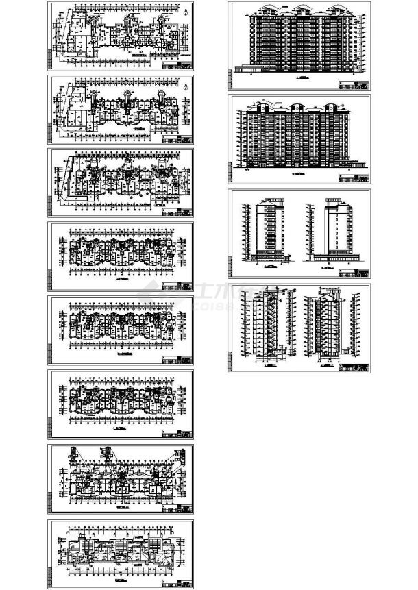 小高层住宅建筑施工图纸设计CAD-图一