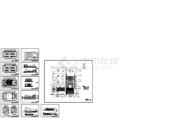 某学校学生活动中心建筑方案设计CAD图纸设计-图一