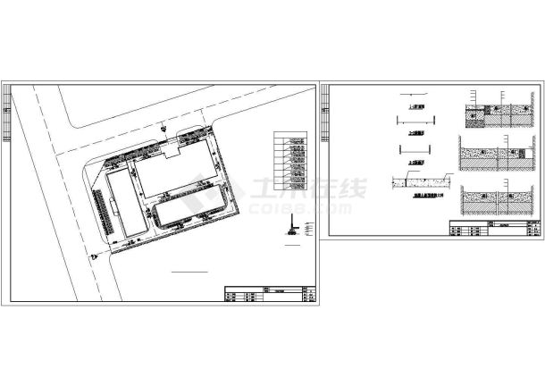 两层钢结构大众汽车4S店结构图（含建筑图）-图一