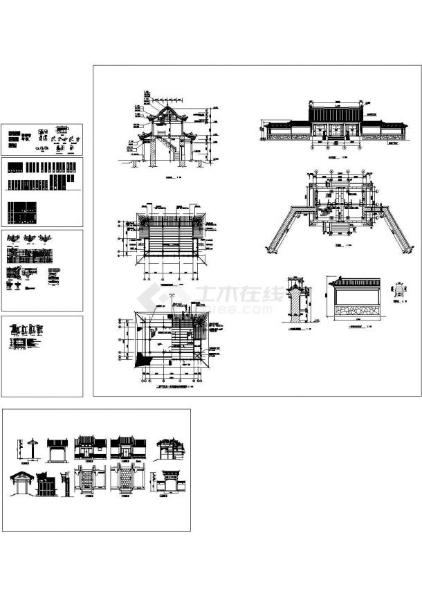 北方园林古建筑常用典型图块素材集（cad图纸，可直接套用）-图一