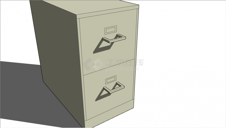 长方形的双层的柜子su模型-图二