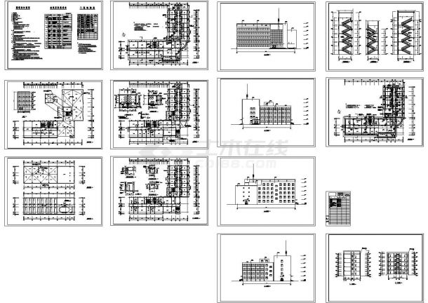 4943.35平米五层办公楼 建筑设计图（某甲级院设计，标注详细）-图一