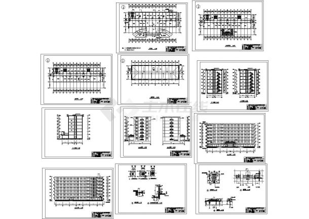 七层，5535平米框架行政指挥中心（建筑、结构图、计算书、施组） cad施工图设计-图一