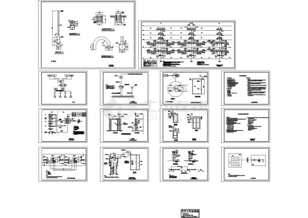 智能化住宅系统设计cad图，共十四张-图一
