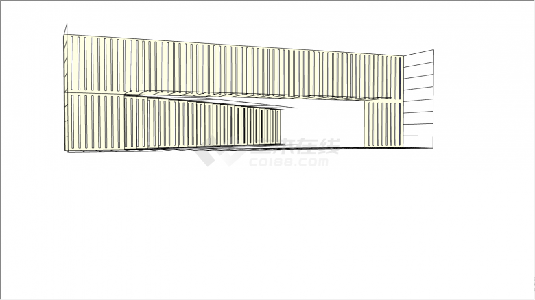 阁楼用钢架构楼梯su模型-图二