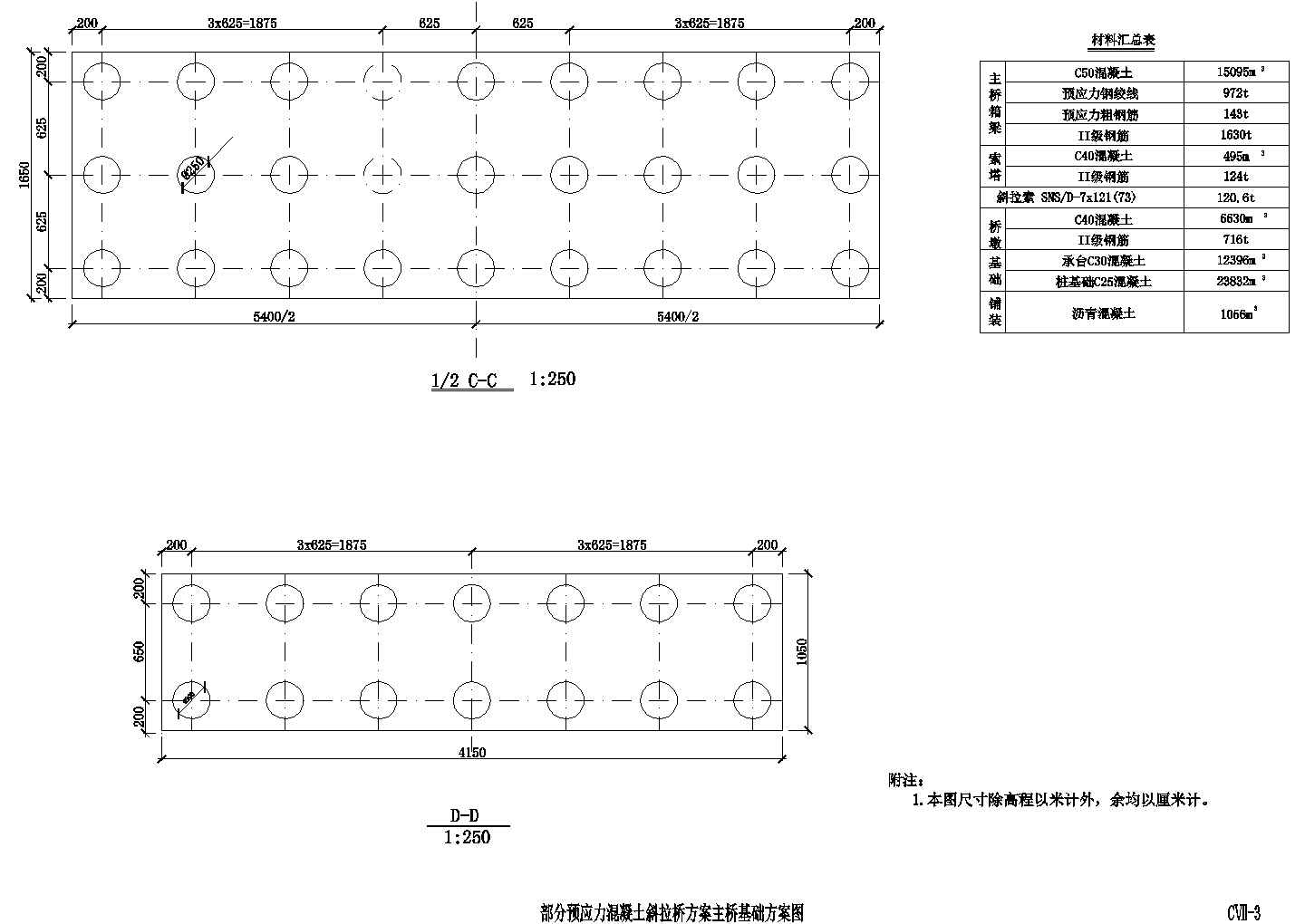 部分预应力混凝土斜拉桥主桥基础节点详图设计