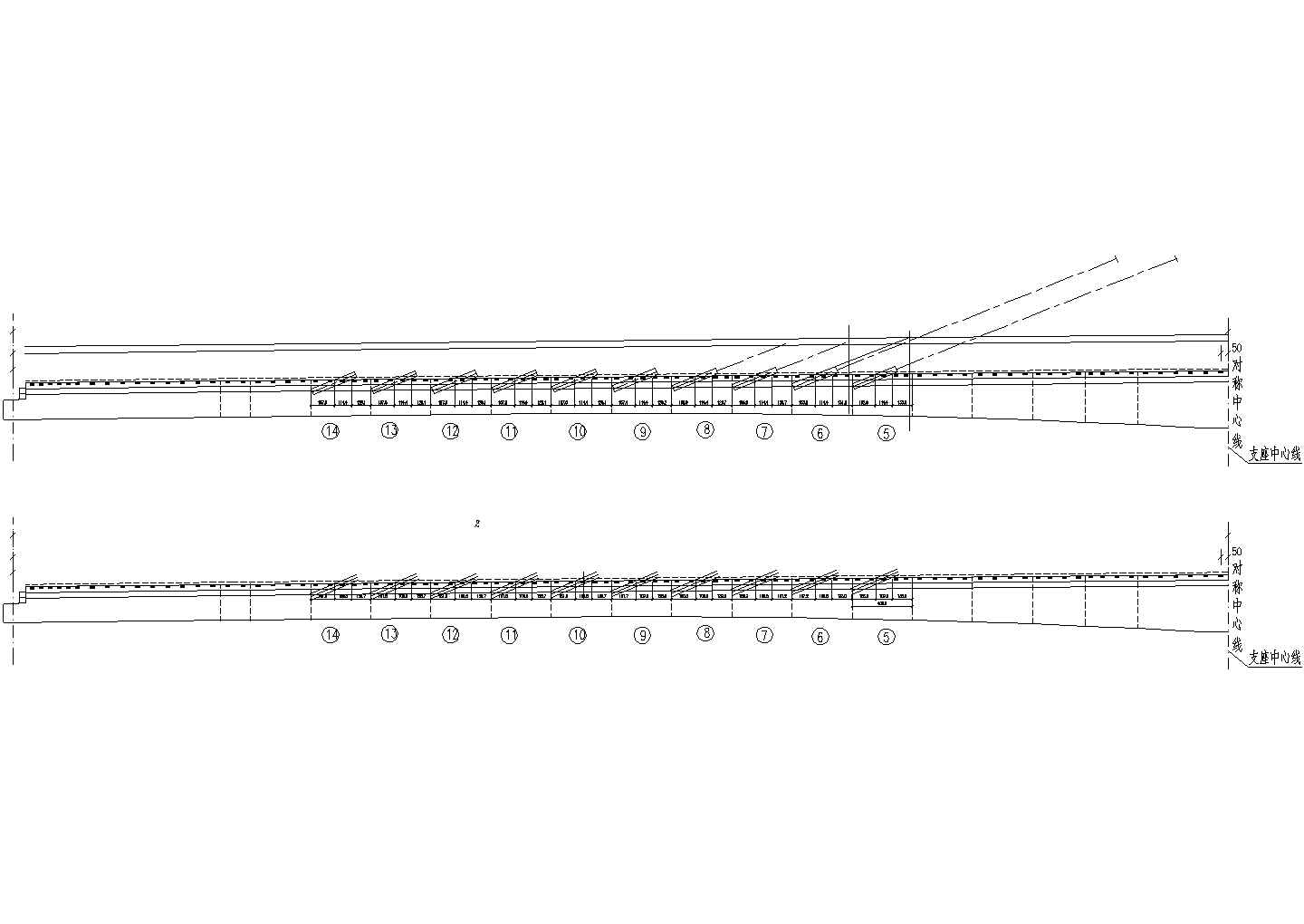 80+80米双孔预应力混凝土部分斜拉桥挂兰位置节点详图设计