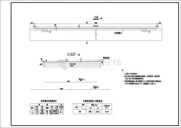 3×10米预应力混凝土空心板桥面铺装节点详图设计-图一