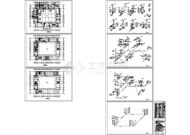 某西部工业区三层办公楼 给排水图纸-图一