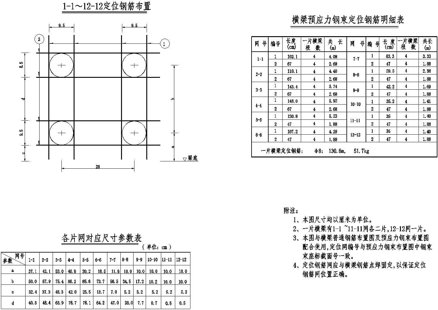 杭新景高速公路拱肋式大桥横梁钢束定位钢筋布置节点详图设计