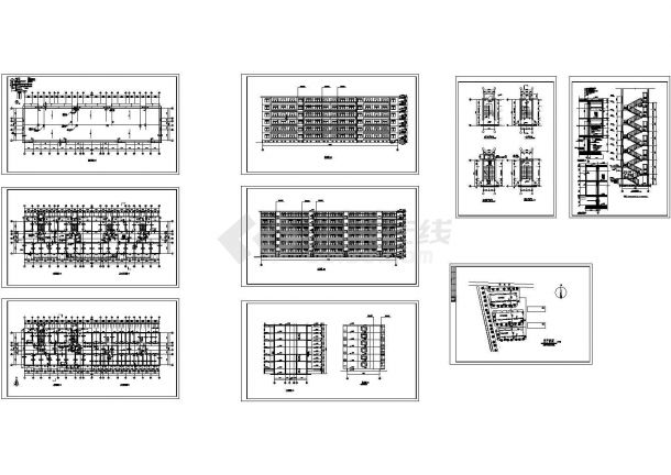 六层住宅楼建筑设计CAD图纸（含小区总平面图设计）-图一